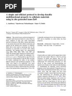 A Simple and Efficient Protocol To Develop Durable Multifunctional Property To Cellulosic Materials Using in Situ Generated Nano-ZnO