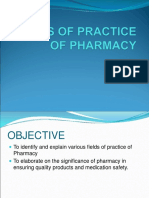 4 Fields of Practice of Pharmacy