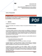 G01. Costos y Presupuestos. Planificación de Recursos Asociados A Proyectos de Fabricación y Montaje Industrial.