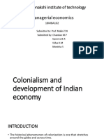 Colonialism and Development of Indian Economy 1