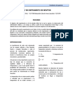 Articulo Sobre La Ley de Enfriamiento de Newton