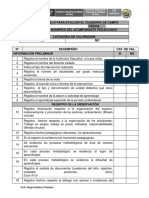 Lista de Cotejo para Evaluar El Cuaderno de Campo