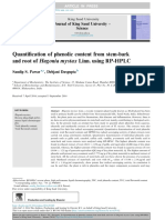 Quantification of Phenolic Content From Stem-Bark and Root of Hugonia Mystax Linn. Using RP-HPLC