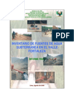 Inventario de Fuentes de Agua Subterránea en El Valle Fortaleza PDF