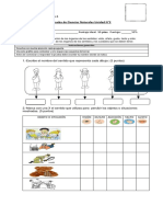 Prueba Ciencias Naturales Unidad N°2