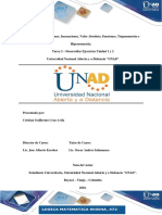 Unidad 1, Unidad 2 Tarea 2 - Desarrollar Ejercicios Unidad 1 y 2