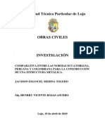 Comparativa Entre Las Normas Ecuatoriana, Peruana y Colombiana para La Construcción de Una Estructura Metálica