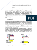 Semiconductor Based Diode: Schottky Diode: (6023 Exp 1) : 1. Experiment Objective