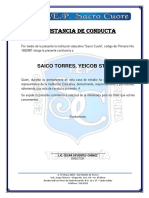 Constancia de Conducta 2019