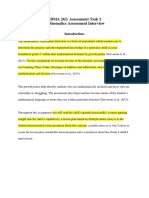 Mathematics Interview Assessment Report and Lesson Plan