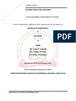 Iot Based Transformer Monitoring System: Savitribai Phule Pune University