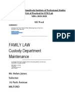 Family Law Custody Department Maintenance