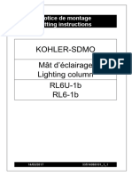 Kohler-Sdmo Mât D'éclairage Lighting Column RL6U-1b RL6-1b: Notice de Montage Fitting Instructions