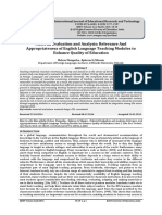 Material Evaluation and Analysis: Relevance and Appropriateness of English Language Teaching Modules To Enhance Quality of Education