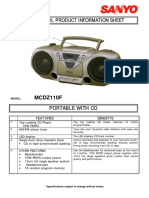 Sanyo Mcd-z110f SM