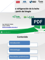 Avances Del Enfriamiento de Leche Con Biogás