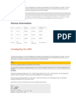 Device Information: Investigating The CAM