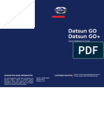 Datsun (2016) - GO & GO+ - QUICK REFERENCE GUIDE