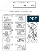 Avaliação 2º Ano História I UDB