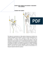 Procedimiento Seguro para Trabajo en Ascenso y Descenso Por Cuerdas