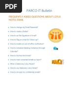 FAQ About Lotus Notes Features