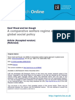 A Comparative Welfare Regime Approach To Global Social Policy