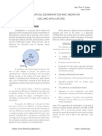 Uses and Applications of Centrifugation, Radiation and Sedimentation