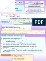 X-Ray Sources Diffraction: Bragg's Law Crystal Structure Determination