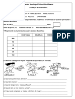 Avaliação de Matemática 