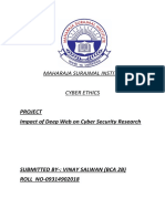 Maharaja Surajmal Institute: Project Impact of Deep Web On Cyber Security Research