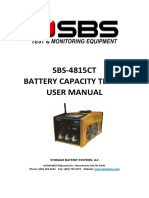 SBS 4815CT Capacity Tester Users Manual