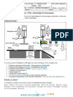 Devoir de Contrôle N°1 - Technologie - Poste Automatique de Tronçonnage - 1ère AS (2013-2014) MR Chokri Messaoud