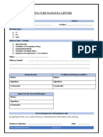 Employee Warning Form