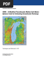 SWB-A Modified Thornthwaite-Mather Soil-Water-Balance Code For Estimating Groundwater Recharge