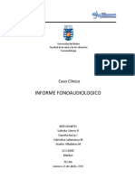 Informe Fonoaudiologico: Caso Clínico