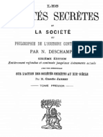 Les Sociétés Secrètes Et La Société (Tome 1)