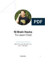 10 Brain Hacks To Learn Fast With Jim Kwik - Workbook