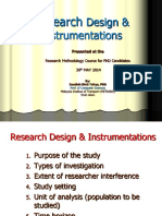 Research: Design & Instrumentations