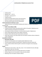 EXERCISE 6: Isolation, Detection and Enumeration of Staphylococcus Aureus in Food General Characateristics