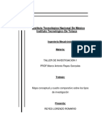 Mapa Conceptual y Comparativo de Los Tipos de Investigación