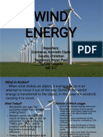 Wind Energy: Reporters: Contreras, Kenneth Clyde Gaudia, Christian Tagolimot, Bryan Paul Tarosa, Regelle ME 5-C