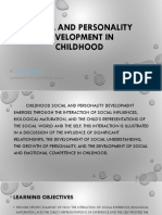 Social and Personality Development in Childhood