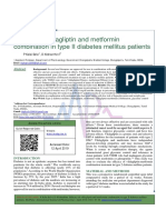 Efficacy of Vildagliptin and Metformin Combination in Type II Diabetes Mellitus Patients