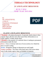 Elastic & Plastic Behaviour