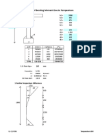 Calculation of Bending Moment Due To Temperature: Area A CG Top y A y