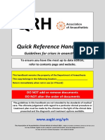 Quick Reference Handbook: Guidelines For Crises in Anaesthesia