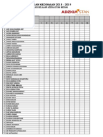 Absensi Siswa Bimbingan Kedinasan 2018 - 2019