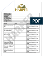 Harper Job Interview Questionnaire