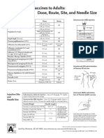 Administering Vaccines To Adults: Dose, Route, Site, and Needle Size