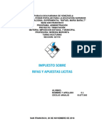 Trabajo Sobre Impuesto Sobre Rifas y Apuestas Licitas